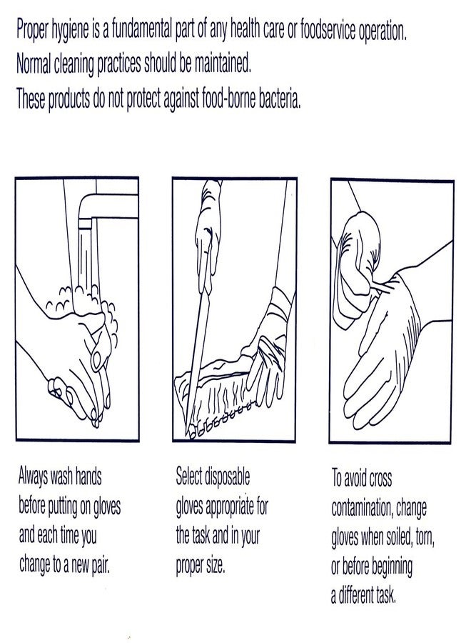 دون قفازات فينيل خالية من البودرة. ١٠٠ قفاز. (شفافة، مقاس متوسط) - Image 2